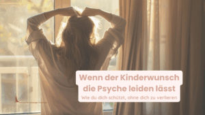 Frau, aus dem Fenster schauen, die Arme erhoben, in Brauntönen.